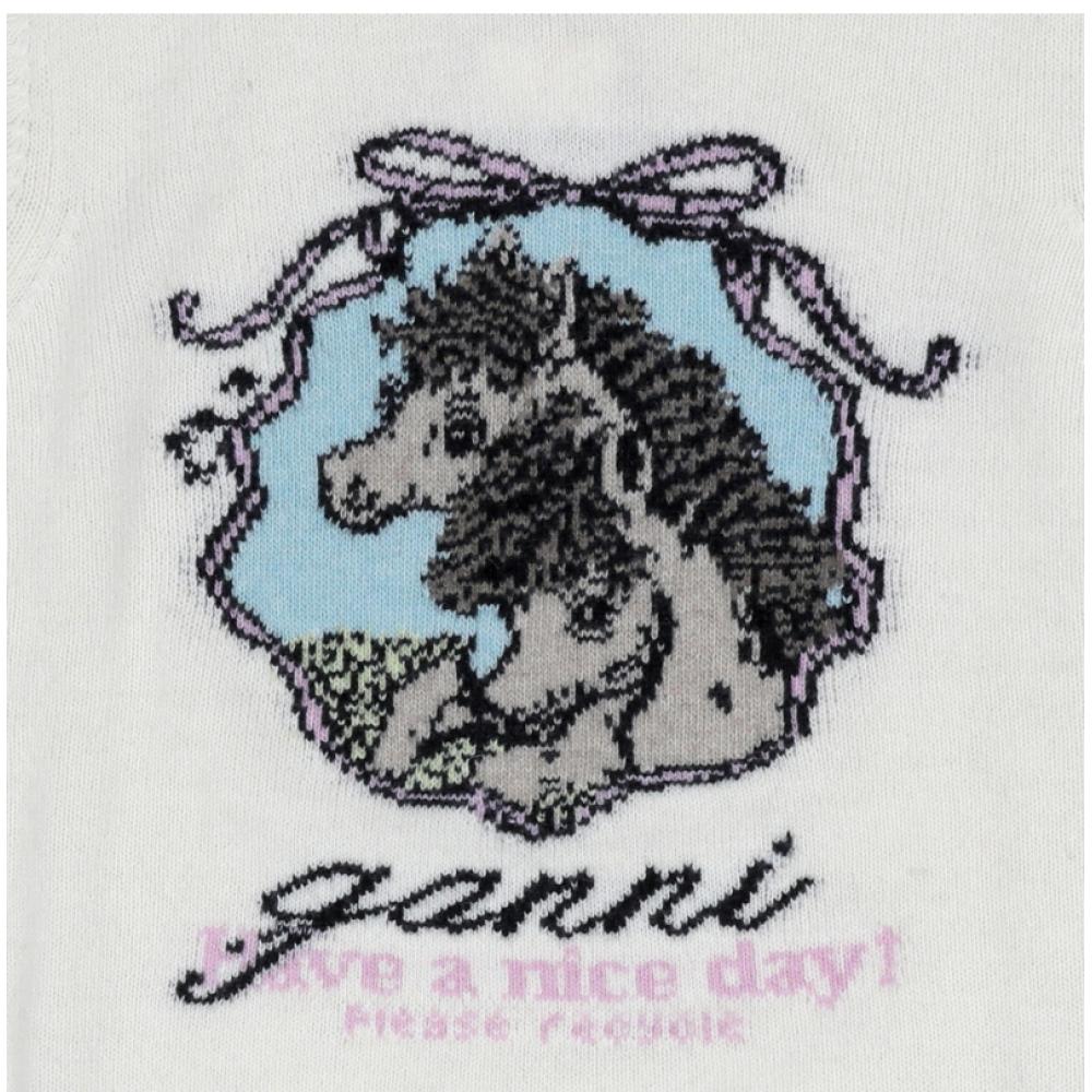 Ganni Women Pony Logo Wool Mix Knit A1150016