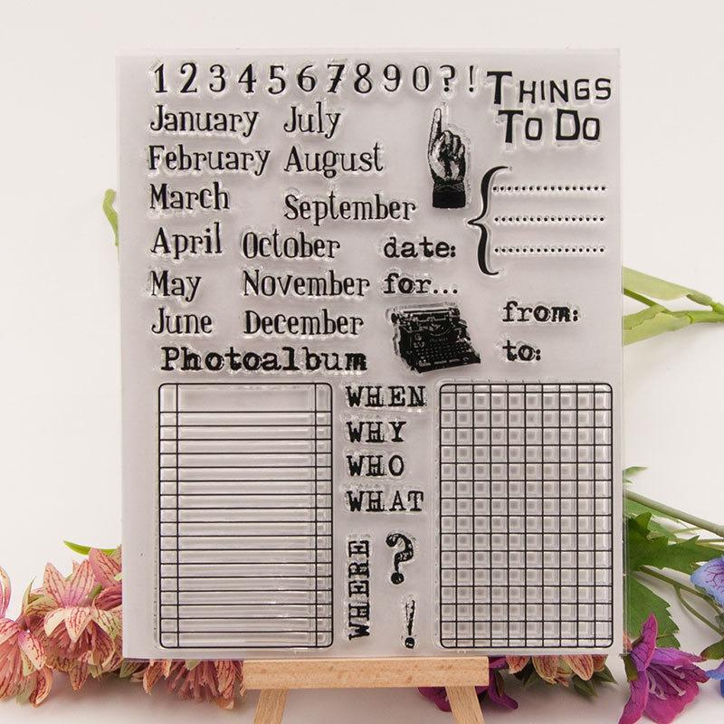 Clear Stamp for Card Making Rubber Stamp Transparent Silicone Stamps for Scrapbooking Photo Album Paper Decorations