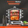 Steamer for Cooking Stainless Steel Steamer Pot Food Steamer 11 Inch Steam Pots with Lid 3-tier for Cooking Vegetables Seafood