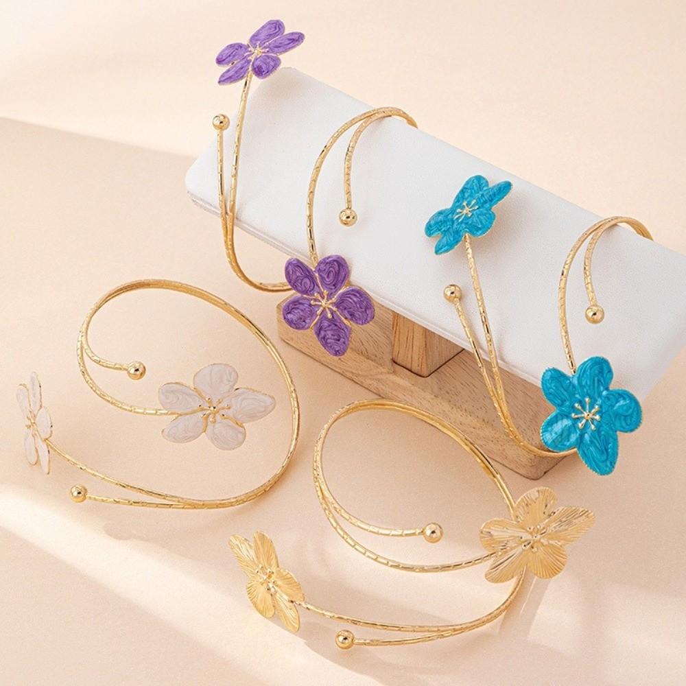 Buntes offenes Armreif Drip Oil Armband Feenblumen Armband Mädchen