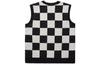 Vans Vests Women's Black White Checkerboard V Neck Moderate Other VN000F6WFS8