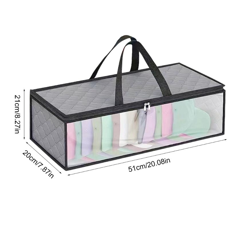 Clothing and Hat Storage Pouch Foldable Baseball Caps Hanging Bag Practical Wardrobe Organizer for Clothes and Garments
