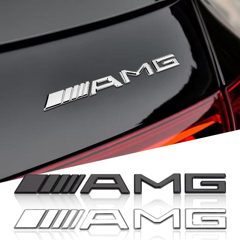 AMG Emblem Car Body Trunk Metal Sticker Car Badge Decoration Accessories For Mercedes Benz AMG W204 W205 W203 W211 W212 W213 W201 W210