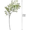 YHNJI 2Pcs Artificial Bamboo Plant Branch, 43.3in Nandina Domestica Faux Greenery Branches Fake Green Plants Stems for Home Party Office Wedding