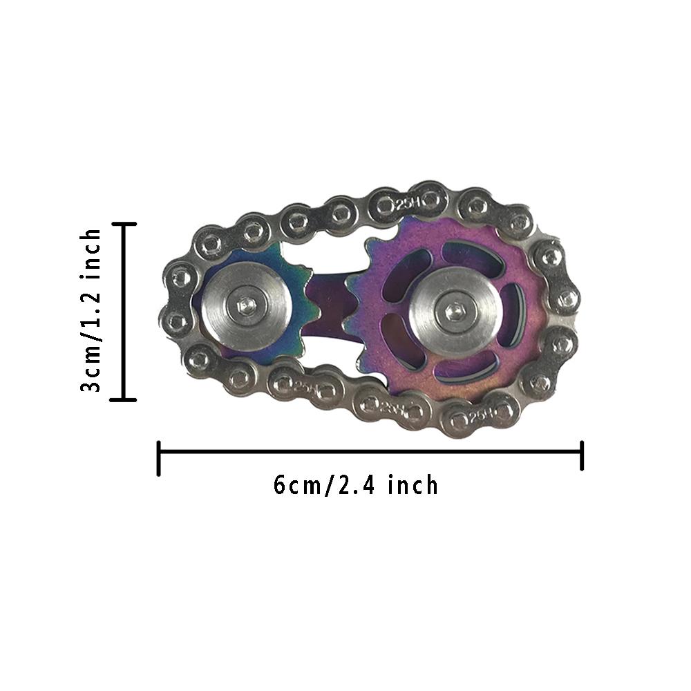 New Sprockets Flywheel Fingertip Gyro Sprockets Chains EDC Metal Toy Gear Chain Gyro Drop Ship Sproket Roadbike Spinner
