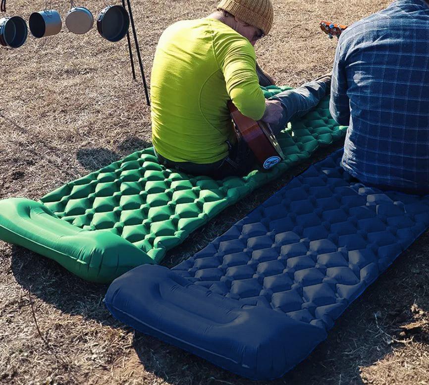 Single mattress with pump, foldable travel mat, Father's Day