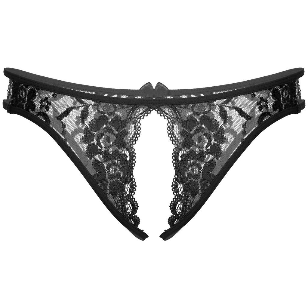 Herrspetsstringtrosor Genombruten Låg Midja Trosor Blommig Grenlös Design T-rygg Sissy Nattkläder