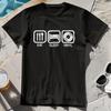 EAT SLEEP VINYL T-Shirt - Record Collector Collecting Crate Digging Lp Music Pop