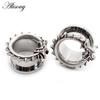 Alisouy 2ks 8-25mm Punk Nerezová dračí kladka Odšroubujte ušní tunely Zátky Expander Napínače Měřidla Body Piercing Šperky