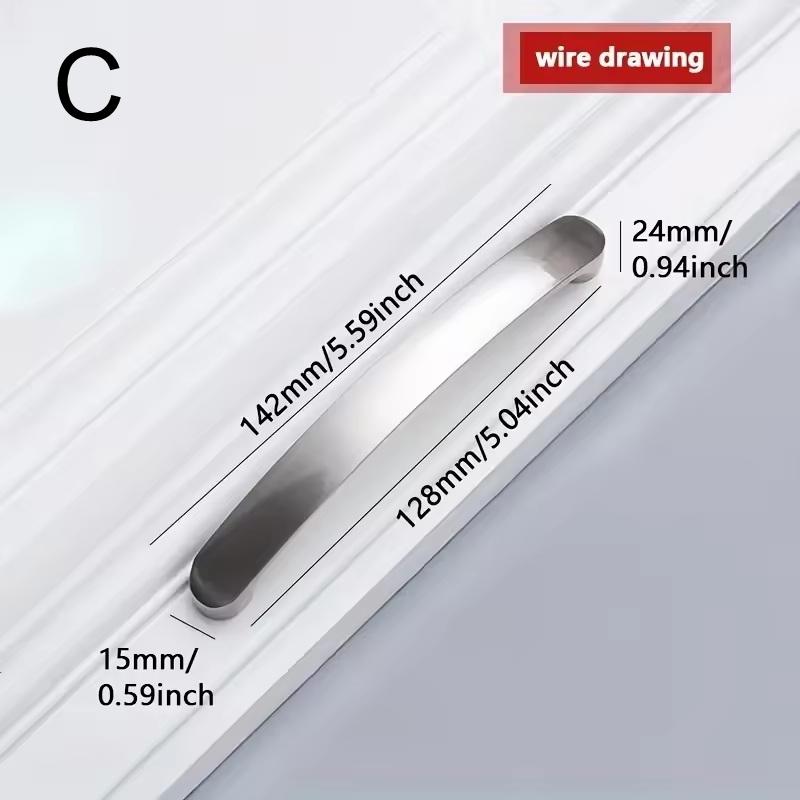 5Pcs Cabinet Handles Knobs Aluminum Alloy Door Kitchen Knobs Cabinet Pulls Drawer Furniture Handle Hardware