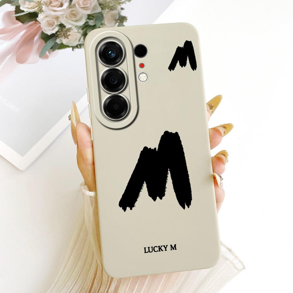 For Tecno Camon 50 4G Lucky Initial Letter Phone Case For Tecno Camon50 4G CN5 Soft Silicone Shockproof Cases Bumpers
