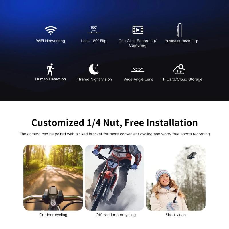 WiFi Hotspot Camera, Portable Digital Video Recorder, High-Definition Night Vision Law Enforcement Recorder