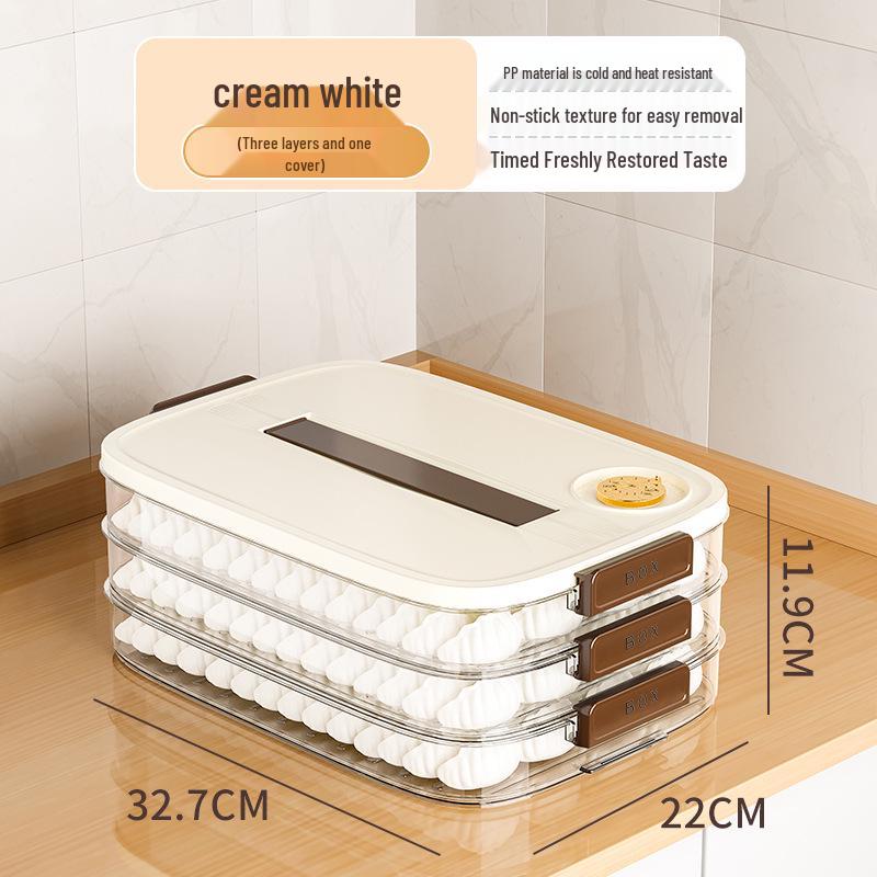 Multi-Layer Frozen Dumpling & Wonton Storage Tray for Refrigerator & Freezer
