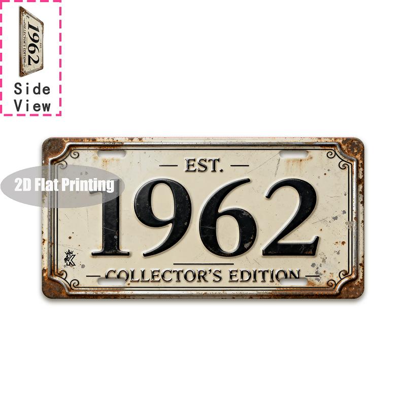 Tin Sign - Vintage Durable Metal Plaque Wall Decor, Home Office Bar Man Cave Garage Study Birth Year License Plate Wall Art