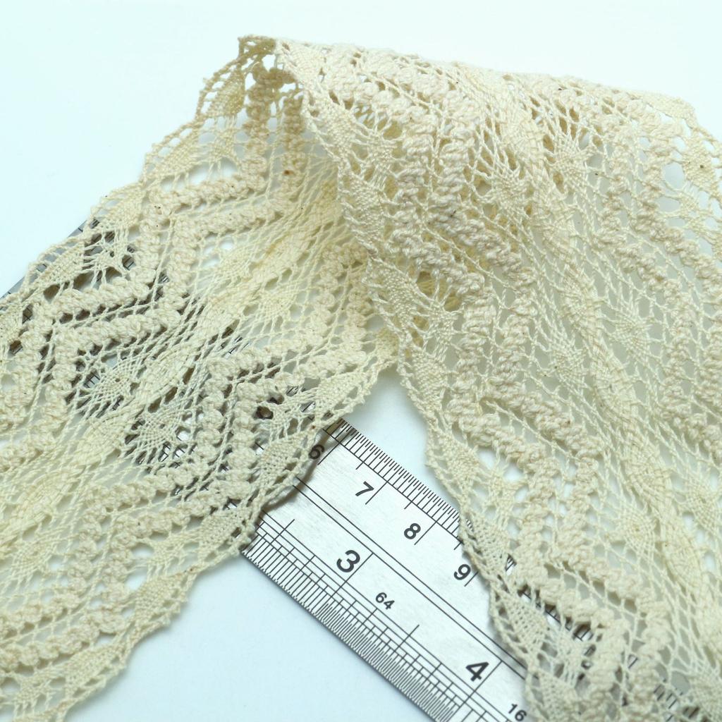 Cotton Thread Hollow Lace Diy Clothing Accessories Lace Webbing, Curtain Skirt Fabric Material Cotton Edge