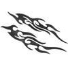 Fizepgo Motorcycle Sticker, Flame Decal - 2 Waterproof Emblem Design for Bumper Truck Golf Cart Mailbox Window Suitcase