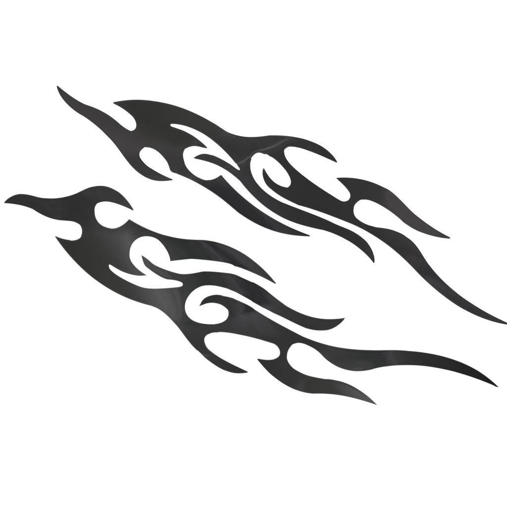 Fizepgo Motorcycle Sticker, Flame Decal - 2 Waterproof Emblem Design for Bumper Truck Golf Cart Mailbox Window Suitcase