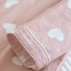 Women's Long Sleeve Cotton Pajamas - Heart Pattern, Double Layer Gauze, Sweet & Cozy Homewear Set for Spring/Autumn
