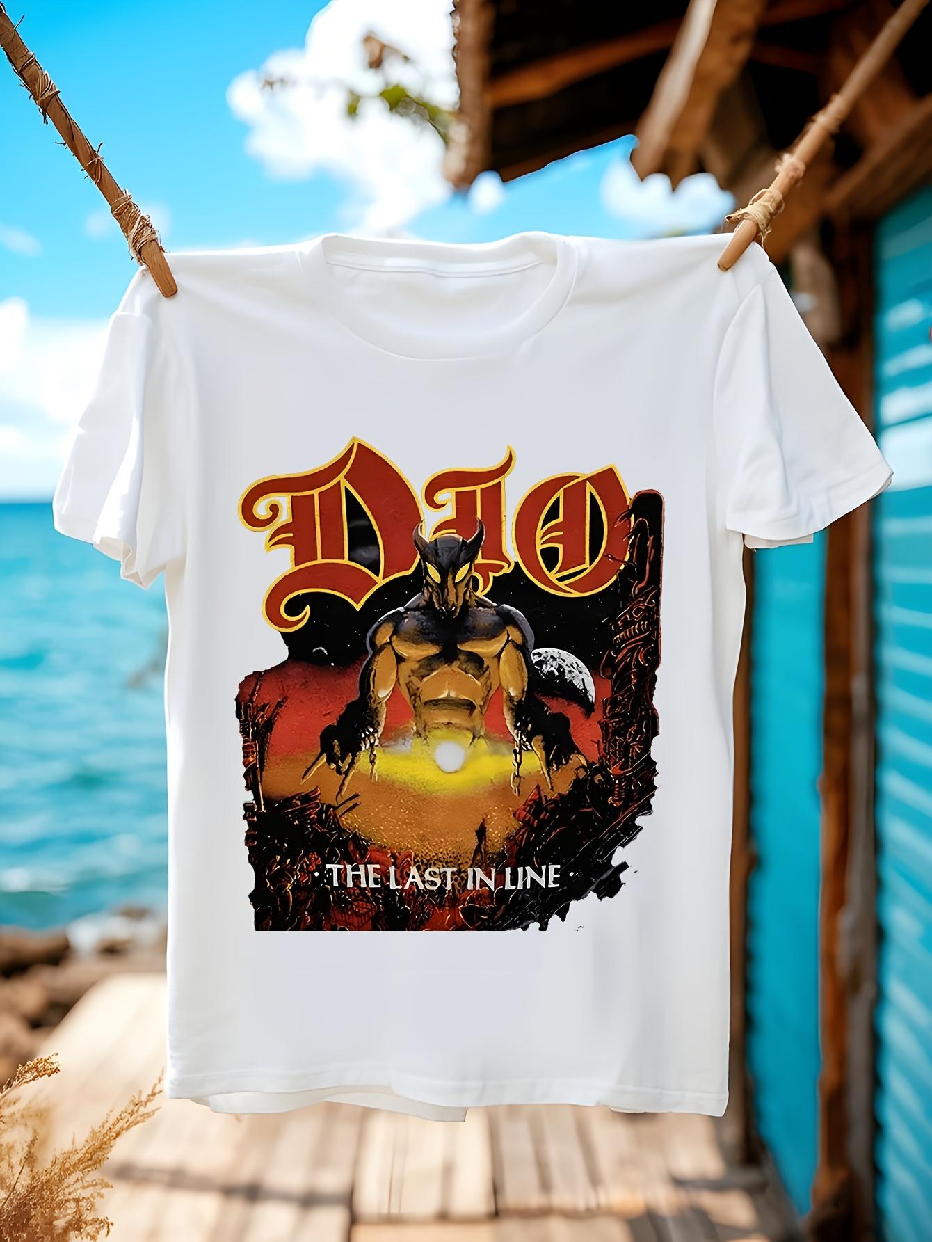 Dio Last in Line 1984 Graphic Tshirt Black Casual Crew Ne... L