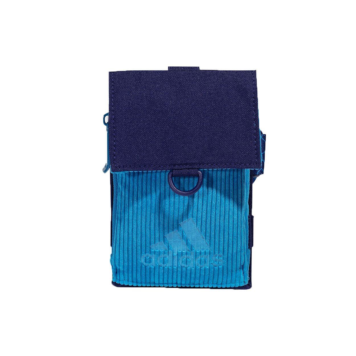 Adidas Wt Corduroy Org Portable Commuter Logo Bag Flap Closure Unisex Waist Bag Blue HF0492 Blue
