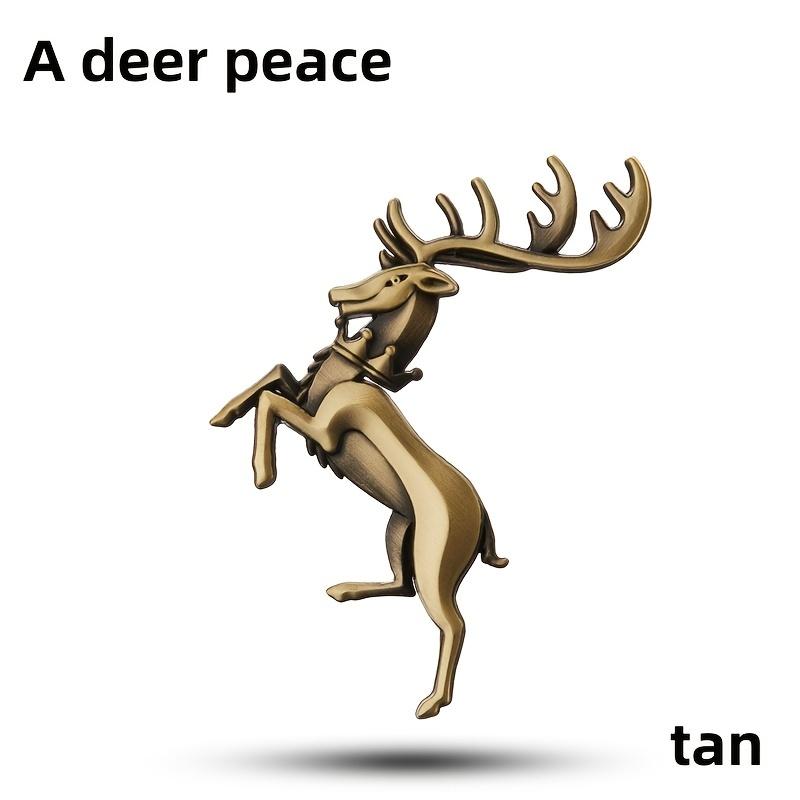 1 Adet 3D Sanat Geyik Elk Boynuzu Amblem Rozet Etiket araba Çamurluk Yan bagaj İsimlik Çıkartma Toyota Honda Araba Aksesuarları