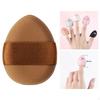 Fingertip Triangle Puff Dual Use Reusable Washable with Strap Soft, Water Drop Shape Makeup Sponge