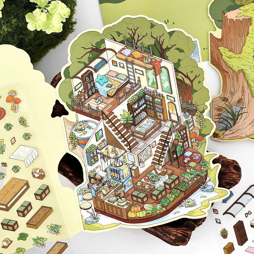 Infeel.Me 2.5D Scenery Stickers - My Little House Series: Episode 7 Miniature Houses Craft Fun