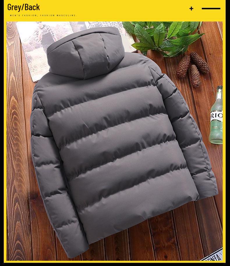 Men's Winter Cotton Hooded Jacket 6XL - Loose Fit, Short, Casual, Trendy Outerwear