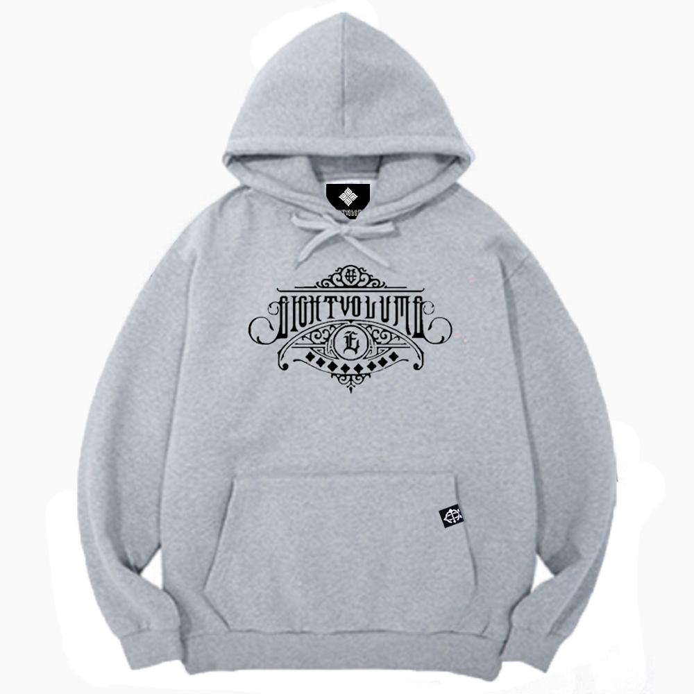Eight Volume Ev Emblem Unison French Terry Oversized Hoodie (Gray) Gray/L
