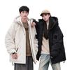 Youth popular autumn and winter new products thickened hooded down jacket blue and white duck down warm casual jacket tide