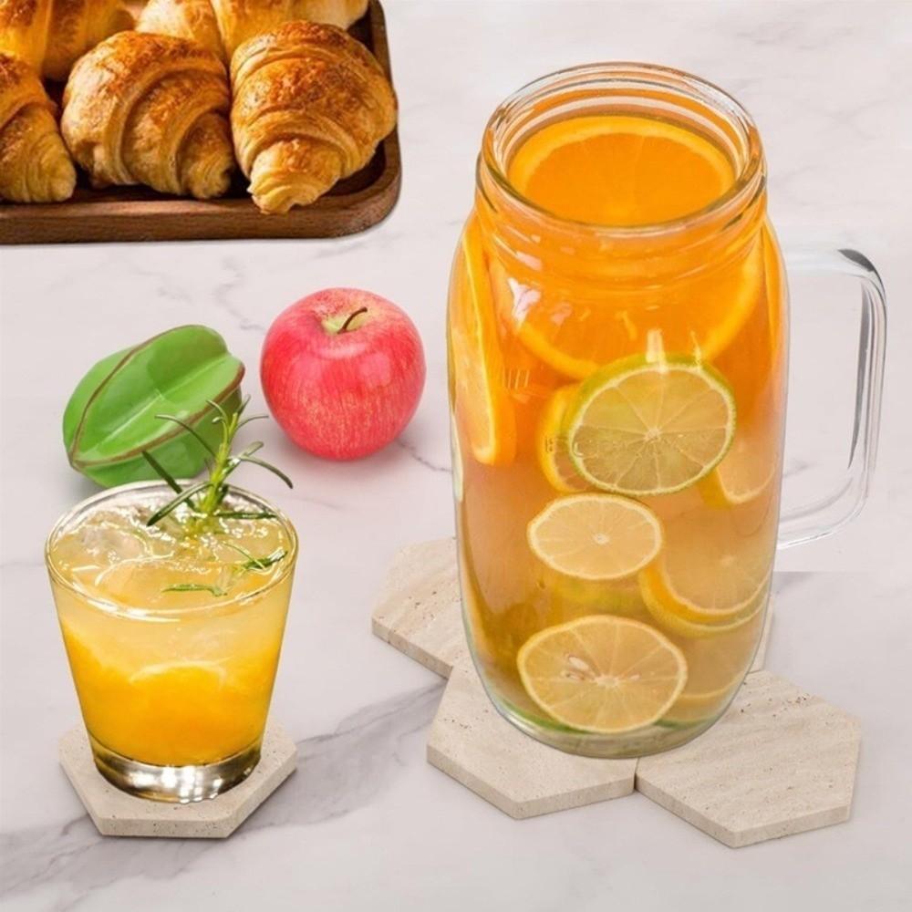 Sottobicchieri in Marmo Naturale Sottopiatto Travertino Vintage Sottobicchieri per Whiskey Caffè Combinabili Antiscivolo Piatto Espositore per Gioiell