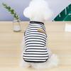 Dog Striped Shirt Polyester Fiber Sleeveless Spring Summer Pet Clothes Lightweight Puppy T Shirts for Small Medium Dogs