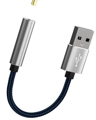 USB To 3.5mm Adapter Audio Jack Conversion Cable for Headphones, PC, Car, Microphone, External Headset, DAC, Stereo, PS4, Speakers, Computer Plug,