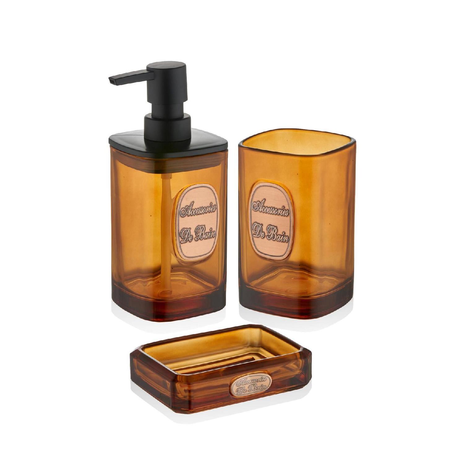 

Набор для ванной комнаты Globe, 3 предмета, Янтарь, 330 мл