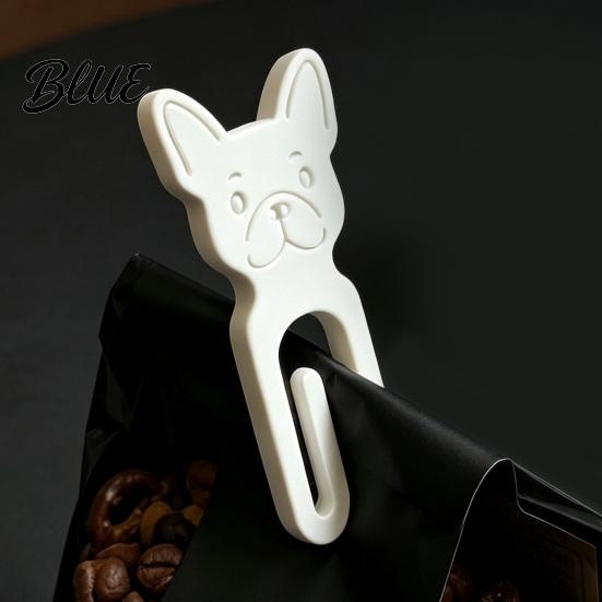 Document Clamps for Office 10Pcs 3D Printed French Bulldog Chip Clip Cute Food Bag Clips Durable Paper Holders Snacks Resealable Kitchen Organizer,