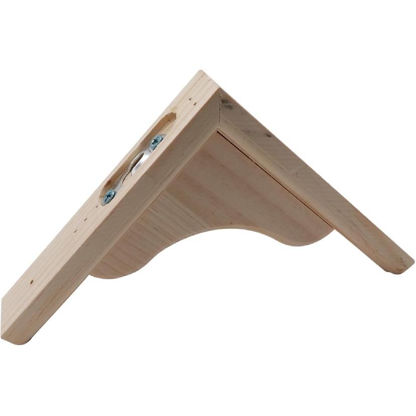 Antrader Solid Wall Mount Wood Shelf Bracket, 6 Inch Wooden Shelf Brackets, DIY Wood Bracket Include Mounting Screws, Pack of 2