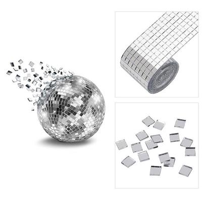 Mirror Mosaic Tiles Stickers Diy Self-Adhesive Mini Square Acrylic Wall Sticker Craft Party Handmade Home Decoration