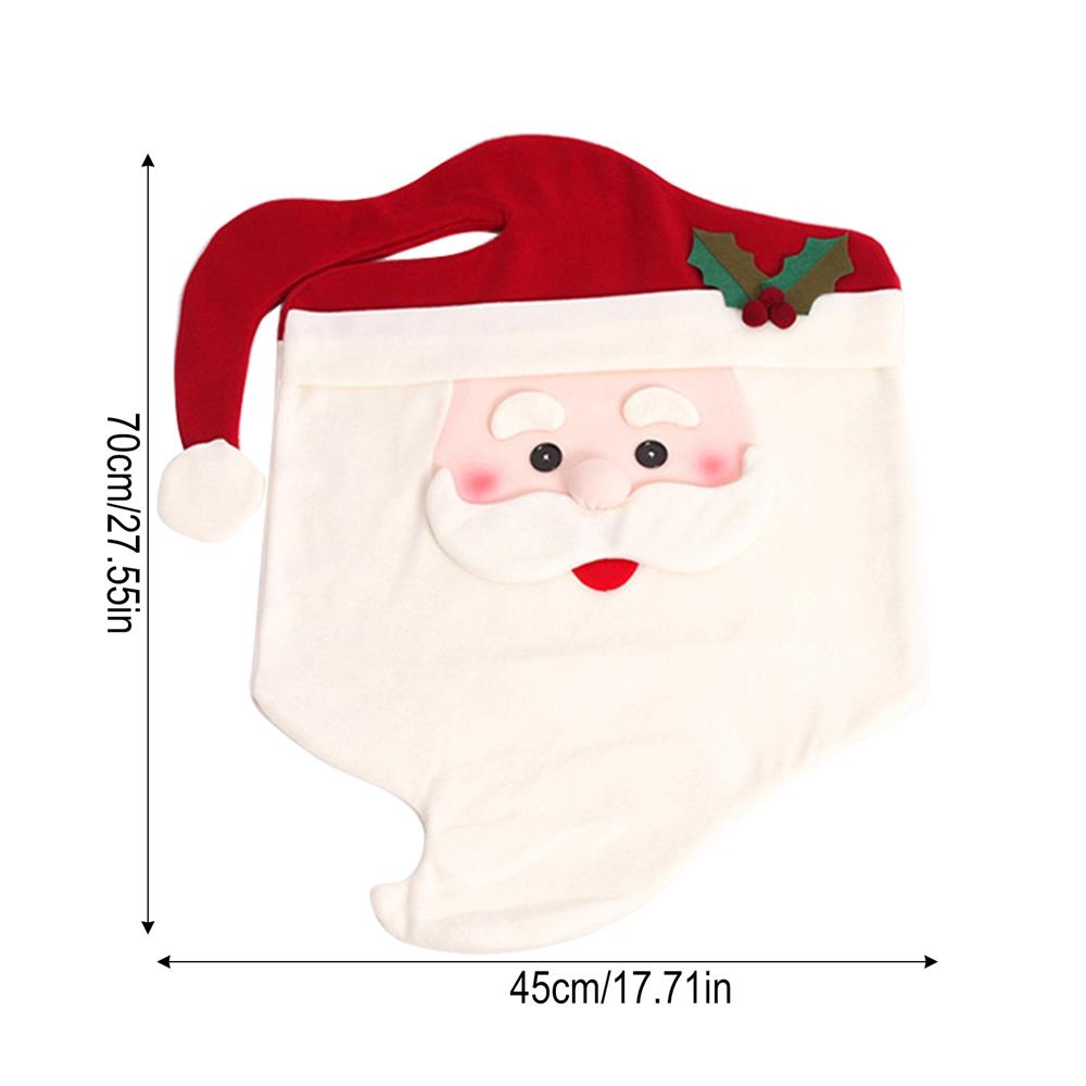 Christmas Chair Covers Santa Chair Slipcover Suit Xmas Chair Back Cover For Party Kitchen Decorations Holiday Room Chair Covers