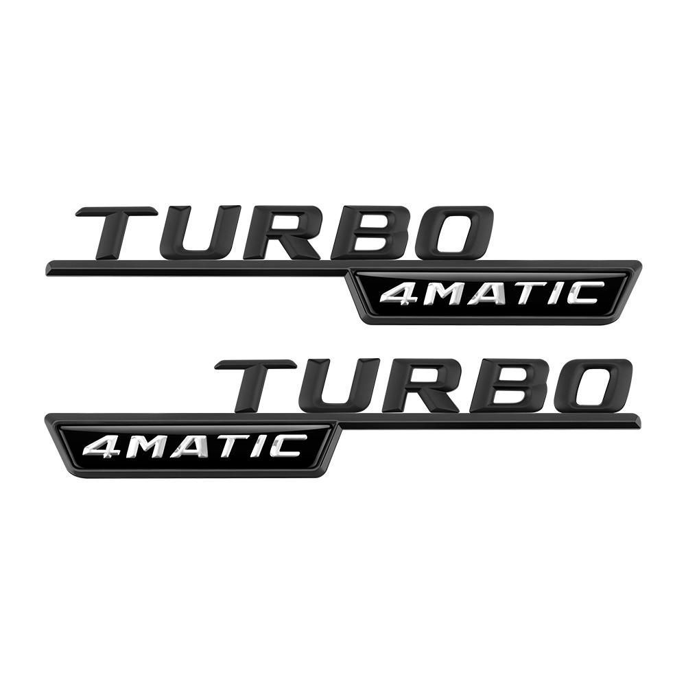 

2pcs TURBO 4MATIC Fender Sticker Front Door Side Sticker for Brabus Mercedes Benz AMG Maybach A/C/E/S Brabus Sticker Christmas чёрный