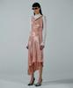 Sculpter Unbalance Cowl Satin Dress Coral