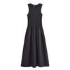 Fashion Style 2024 New Fall Women's Clothing Sleeveless Stylish Easiest for Match Two-Color Long Patchwork Vest Dress