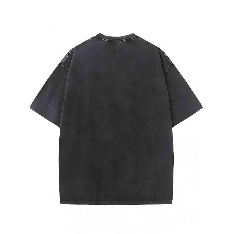 Fashion Double-sided Printed Letter Pattern T-shirt, Summer Casual Street Style Men's Men's T-shirt, Crew Neck Short-sleeved Top, Pure Cotton T-shirt