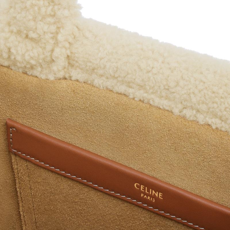 Celine Cabas Thais Arc De Triomphe Logo Embroidered Wool Leather Tote Bag Shopping Bag Shoulder Crossbody Handbag Small Women Tote 199163FK5-02NT