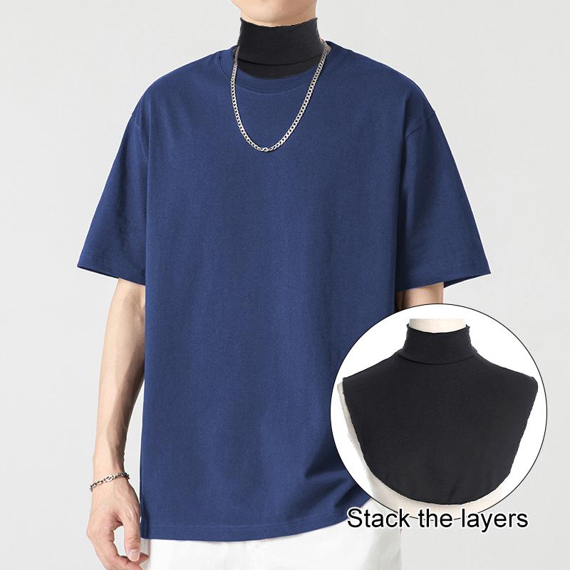 1Pc Turtleneck Womens Neck Warmer Half Top Modal Detachable Solid Color High Neck Cover False Collar