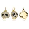 European and American Copper Skull-shaped Pendant Halloween Funny Pendant Couple Copper Inlaid Zircon Necklace