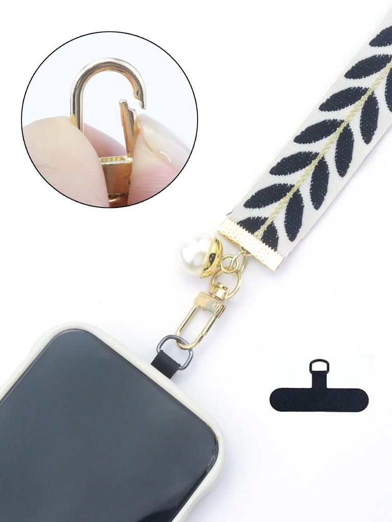 Adjustable and Detachable Manual Leaf Mobile Phone Wrist Strap Damage Protection Multi-color Fresh Mobile Phone Wrist Strap