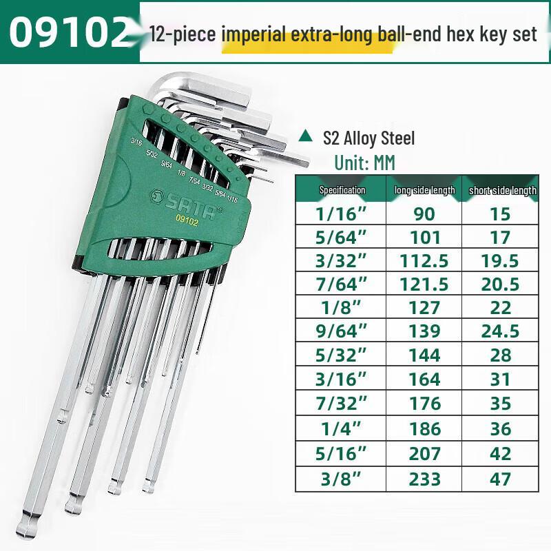 SATA Extra-Long Hex Key Set