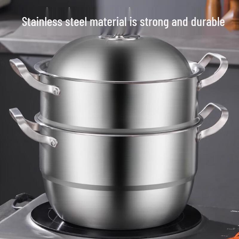 SULIT Thick 316 Stainless Steel Double-Layer Steamer Pot