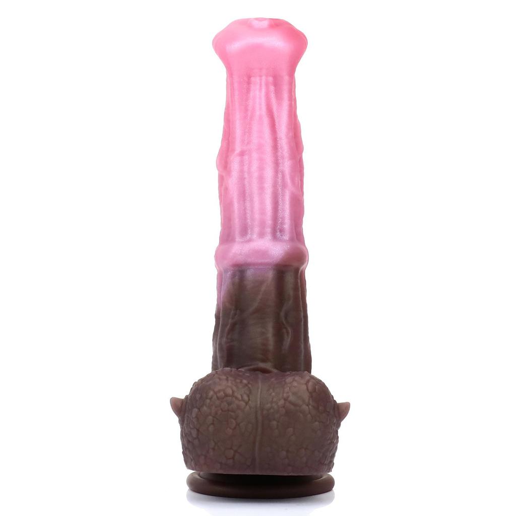 Consolador de silicona líquida con forma de animal, pene de caballo con ventosa, estimulador de vagina, masturbador femenino, juguetes sexuales anales para hombres, pene