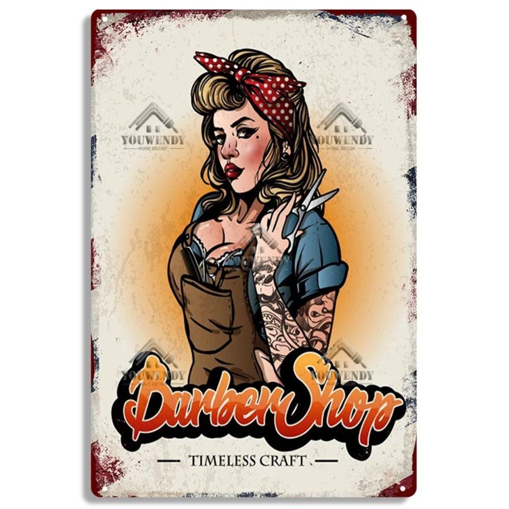 Real Barber Aluminum Wall Sign Barber Shop Decor 20x30cm